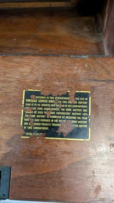 Antique Heterodyne Tube Radio Cabinet