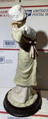 Vintage ARNART Capodimonte Alabaster Figurine 11.75" Tall Preowned from an Estate as Pictured.