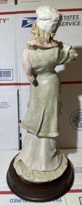 Vintage ARNART Capodimonte Alabaster Figurine 11.75" Tall Preowned from an Estate as Pictured.