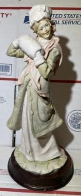 Vintage ARNART Capodimonte Alabaster Figurine 11.75" Tall Preowned from an Estate as Pictured.