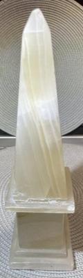 Vintage Polished Milky Quartz Crystal Decor 11.75" Tall 2-Parts Bonded Together as Pictured. Some Minor Imperfections/Chips as...