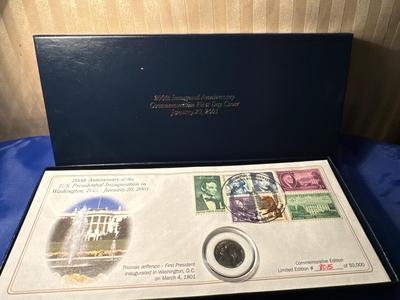 (2) 200th Inaugural Anniversary commemorative First Day January 20,2001 Bush