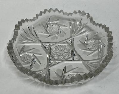3 pieces of Vintage Glass Bohemian & American Brilliant clear & red
