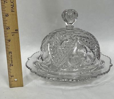 Vintage Clear Butter Dish