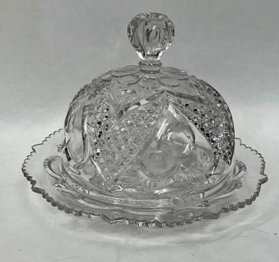 Vintage Clear Butter Dish