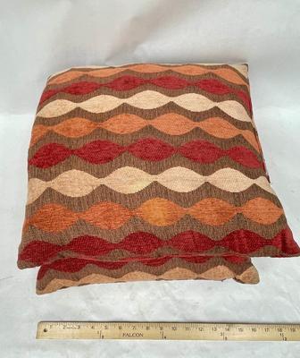 2 Throw Pillows, Fall Colors, 16" square