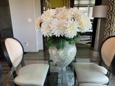 Pier1 Mirrored Vase with flowers