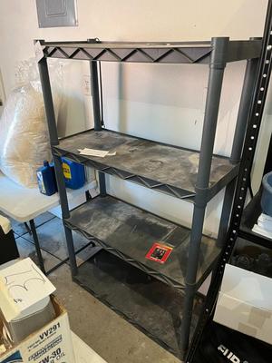 Black 5-Shelf Steel Cabinet