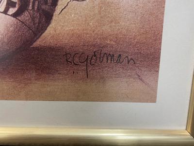 R.C. Gorman Native American Lithograph Signed Framed Art "Pottery Keeper"