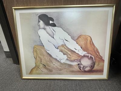 R.C. Gorman Native American Lithograph Signed Framed Art "Pottery Keeper"