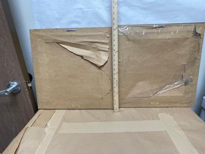 (2) 18" square Framed Art Prints - Francis Goya - Boys Playing