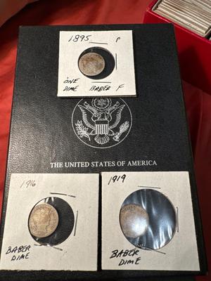 Lot of 3 BABER DIMES SILVER