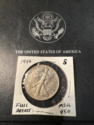 1946 S WALKING LIBERTY MS66