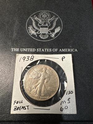 1938 P WALKING LIBERTY MS 60