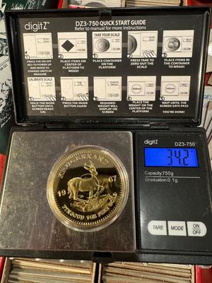 1967 KRUGERRAND 1 OZ FINE GOLD SUID AFRIKA