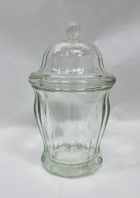 Pharmacy Apothecary Dime Storer Jar Indiana Glass Heavy Glass