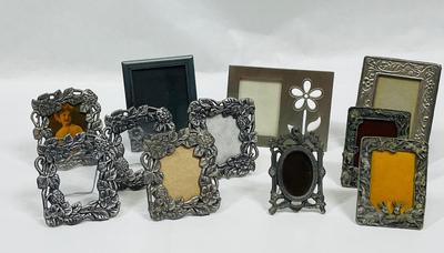 Lot of Mini Miniature Photo Frames All Metal