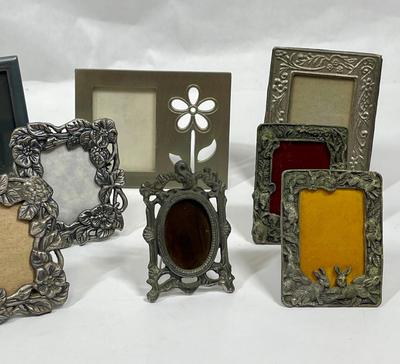 Lot of Mini Miniature Photo Frames All Metal