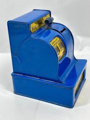 Vintage Uncle Sam 3 coin Toy Metal Cash Register