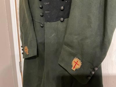 Double breasted Victorian Wool Knights Templar Masonic Uniform Coat and hat