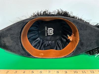 Vintage Masonic Knights Templar Ostrich Feather Chapeau Hat