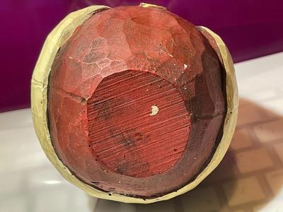 Vintage Folk Art Carved Wooden Santa 5.75" Tall in Good Preowned Condition.