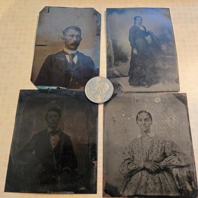Four Tin Type Photos