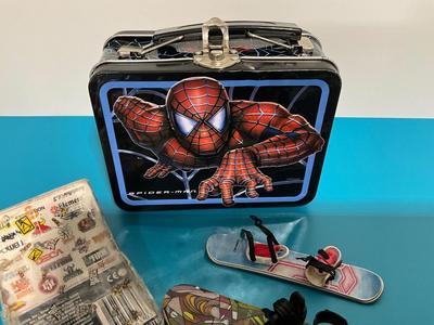 TechDecks and Spider-Man tin