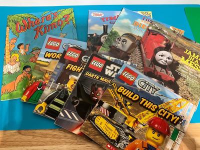 Lego and Thomas the train books