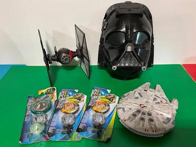 Star Wars items and BeyBlades