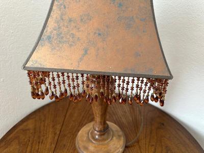 SIDE TABLE AND TABLE LAMP