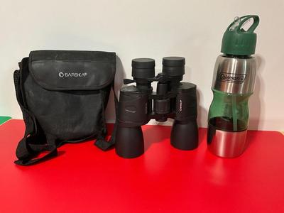 Barska Binoculars/Coleman bottle