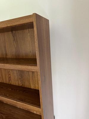 DESK WITH HUTCH AND WOODEN CHAIR
