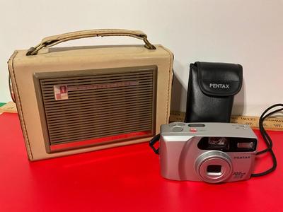 Vintage Pentax and General Electric Radio