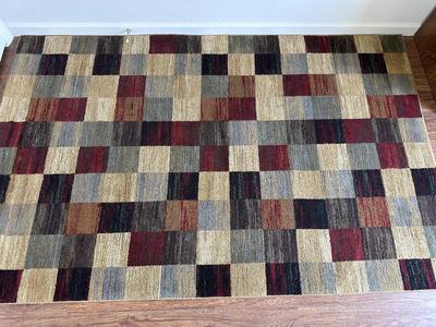 CHECKERED AREA RUG