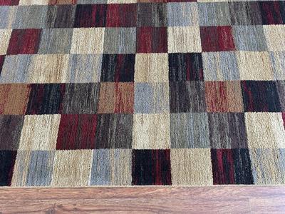 CHECKERED AREA RUG