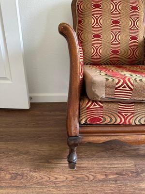 VINTAGE UPHOLSTERED ROCKING CHAIR
