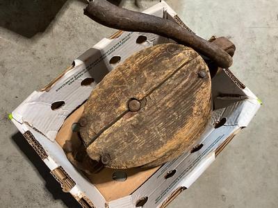 Vintage Wooden Pulley