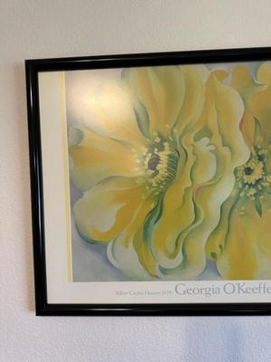FLORAL WREATH AND PICTURE