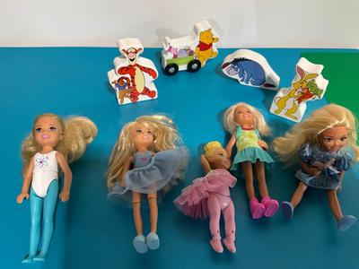 Mattel dolls/Disney wood blocks