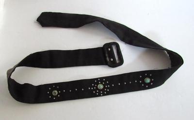 2 Women's Vintage Belts, 1940-50s & Retro Glitter Belt, 42"