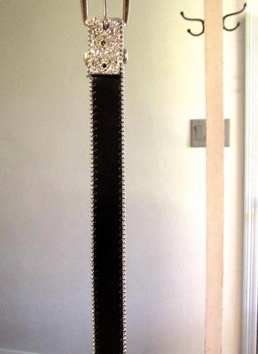2 Women's Vintage Belts, 1940-50s & Retro Glitter Belt, 42"