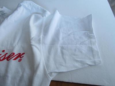 Budweiser Lot: Never Used T Shirt, Baseball Cap, and Older Decals
