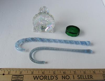 Glass Turkey, Gibson Glass Candy Canes, Mosser Salt