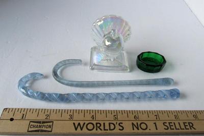 Glass Turkey, Gibson Glass Candy Canes, Mosser Salt