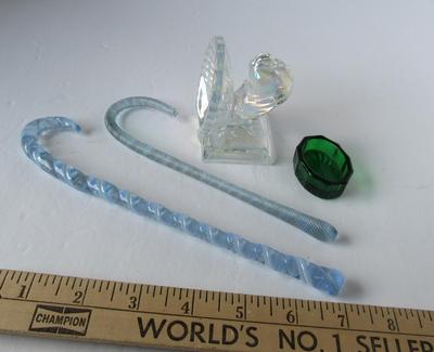 Glass Turkey, Gibson Glass Candy Canes, Mosser Salt