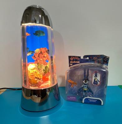 Lighted aquarium lamp and Bugs Bunny