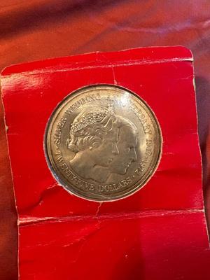 1972 SILVER WEDDING ANNIVERSARY 2 OZ TWENTY FIVE DOLLARS