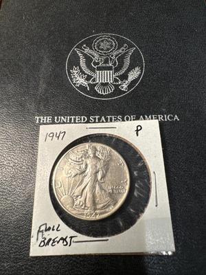 1947 P WALKING LIBERTY MS68