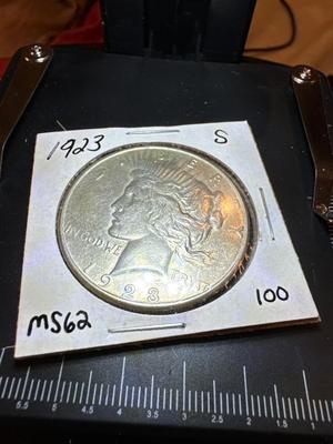 1923 S Peace Dollar MS 62 1011